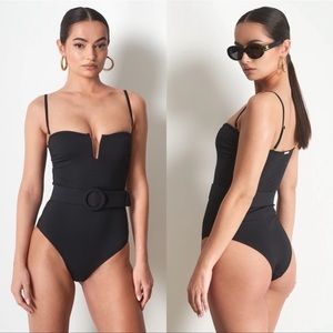 ALEXANDRA MIRO JENNA SWIMSUIT, Black, Size Small